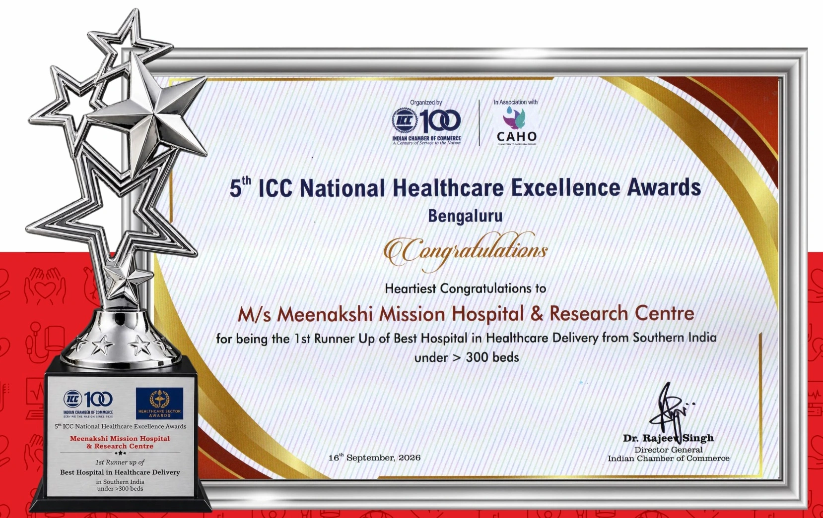 Meenakshi Mission Hospital Best Hospital in Healthcare Delivery Award